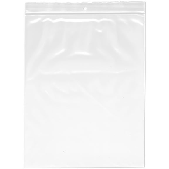 Plymor 8" x 10" (Pack of 100), 4 Mil with Hang-Hole Heavy Duty Zipper Reclosable Plastic Bags