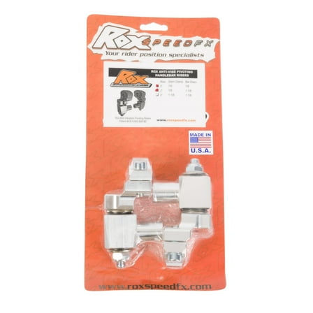 ROX SPEED FX Anti-Vibration Pivoting Handlebar Riser Silver  #293032