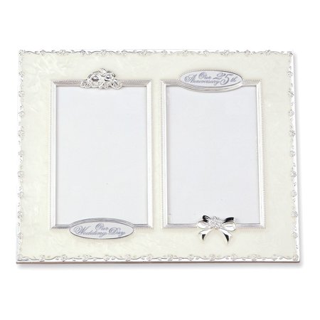 25th Anniversary Double 4x6 Photo Frame