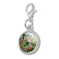 thumbnail image 2 of Dinosaur Jurassic Dinoscape Antiqued Bracelet Pendant Zipper Pull Charm with Lobster Clasp, 2 of 5