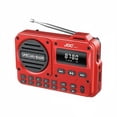 thumbnail image 2 of Radio Portátil Multifunción Con Búsqueda Automática De Emisoras, Radio De Banda Completa, Unidad De Audio, Reproductor De MP3, Reproductor De Audio Para Exteriores Y Manual chino rojo, 2 of 9