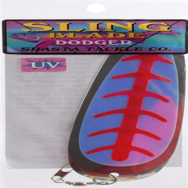 Shasta Tackle 5" Sling Blade Dodger Fishing Lure, UV Pink, Size 4