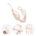 thumbnail image 4 of OATIPHO Hanging Plant Holder Indoor Pink Wooden Beads Decorative Holder 1Pack, 4 of 8
