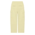 thumbnail image 4 of BRELIL Women's Cargo Pants Elastic Waist with Pockets Casual Loose Long Trousers Streetwear Activewear Party Outfits, Beige M, 4 of 8
