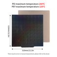 thumbnail image 2 of ZOUSSIQI Double-Sided Build Plate, PEY Starry Sky + PEI Spray Texture Spring Steel 310x310mm Without Soft Magnetic Base, Hot Bed Platform for K1/K1 Max Model 3D Printers CA919-29333, 2 of 9