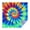 Colorful Rainbow Tie-1, variant on Colorful Ink Pattern Square Tablecloth,Waterproof Square Table Cover,Wipeable Spillproof Washable Table Cover for Home Kitchen Party Decor 42"X42"(107x107cm)