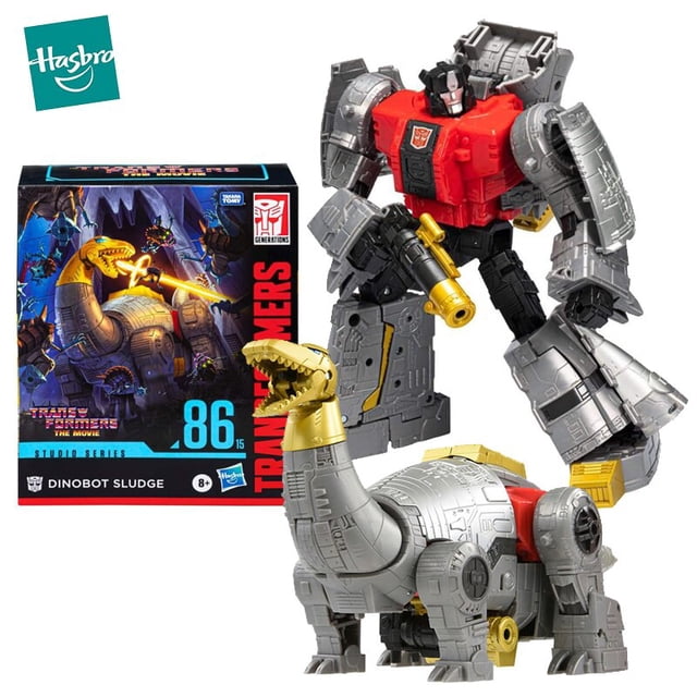 Figura de acción de Anime Hasbro-TransDevices Studio Series 86, G1, Sweep Wreck-Gar, Gnaw Dinobot Robot, modelo de juguetes para niños, regalo para niño zhangyuxiang LED
