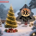 thumbnail image 2 of Stylish Metal Hanging Christmas Tree Wind Spinner - Concentric Circle Design with Festive Silhouettes for Garden & Yard Decor, 2 of 7