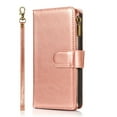 thumbnail image 2 of Kaleidio Case For Samsung Galaxy A12 5G [Luxury Wallet] PU Leather Flip [Card Slot][Foldable Stand Feature] Hybrid Zipper Cover [Rose Gold], 2 of 5