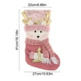 thumbnail image 3 of ToyKingdee Christmas Stocking Santa Claus Doll Stocking Christmas Stocking Pink Christmas Decor for Christmas Ornaments Stairs Fireplace Hanging, 3 of 6
