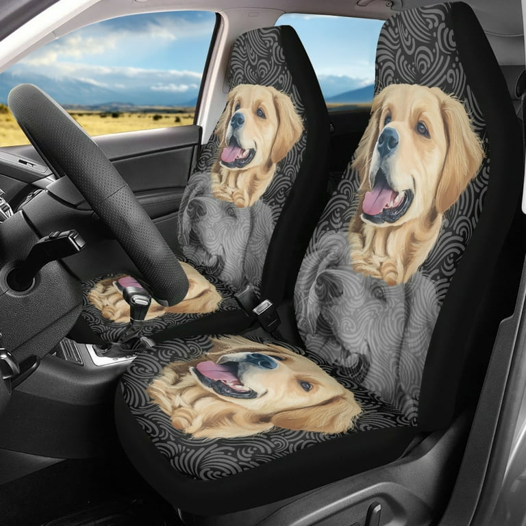Golden Retriever Car Seat Cover (Set of 2) Golden Retriever Car Seat Cover (Set of 2)