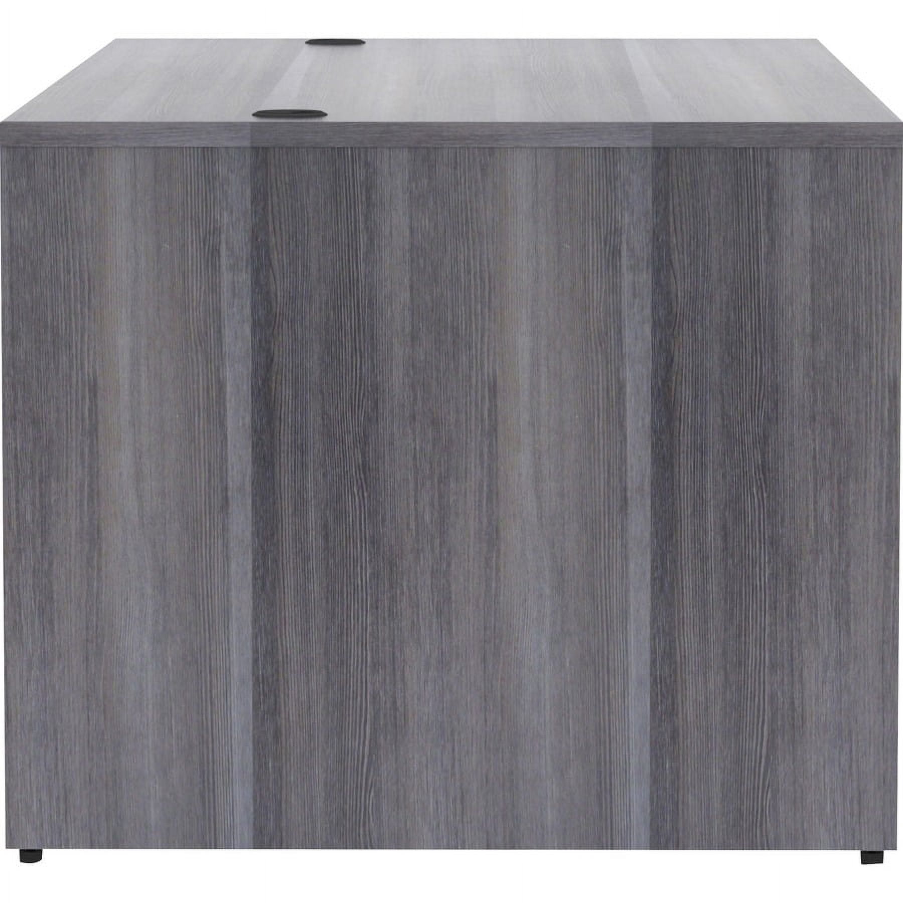 Lorell LLR69550 Weathered Charcoal L-Shaped Laminate Rectangular Desking, Charcoal Gray - 72 x 36 x 29.5 in.