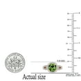 thumbnail image 4 of Dazzlingrock Collection 7mm Cushion Peridot & Round White Diamond Halo Split Shank Engagement Ring for Women (0.25 ctw, Color I-J, Clarity I1-I2) in 14K Rose Gold, Size 7.5, 4 of 5