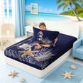 thumbnail image 4 of Manfei Minimal Line Art Lighthouse Starfish Twin Sheet Sets for Kids Boys and Girls, Nautical Print Bedding 3pcs, 1 Flat Sheet, 1 Fitted Sheet and 1 Pillowcase, 4 of 6