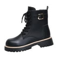 thumbnail image 1 of Birdeem Women's Winter Boots, Thick-Soled Lace-Up Zipper, Large Size Fall Style, Height-Enhancing Short Boots, 1 of 9
