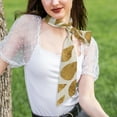 thumbnail image 4 of Xecao Gold Drops Pattern Large Satin Head Scarf - Satin Hair Scarves Silk Bandana Scarf Headscarf Silk Feeling Scarf for Women, 4 of 6