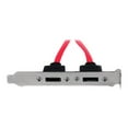 thumbnail image 3 of StarTech.com 2 Port SATA to eSATA Slot Plate BRacket - eSATA slot bRacket - SATA to eSATA plate - SATA to eSATA bRacket (ESATAPLATE2) - SATA internal to external panel - Serial ATA 150/300/600 - SATA (F) to eSATA (M) - 1 ft - red - for P/N: S251SMU33EP, S351BMU33ET, S351BMU33ETG, SDOCKU313E, SDOCKU33EF, 3 of 4