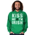 thumbnail image 3 of Kiss Me Im Irish Classic Saint Pattys Hoodie Sweatshirt Women Men Brisco Brands M, 3 of 6