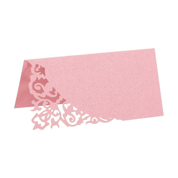 Uxcell Table Name Place Cards,50pack Favor Decor Hollow Design Seat Blank Card, Pink