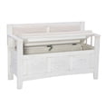 thumbnail image 3 of Linon Carlton Wood Storage Bench in Smokey White, 3 of 17