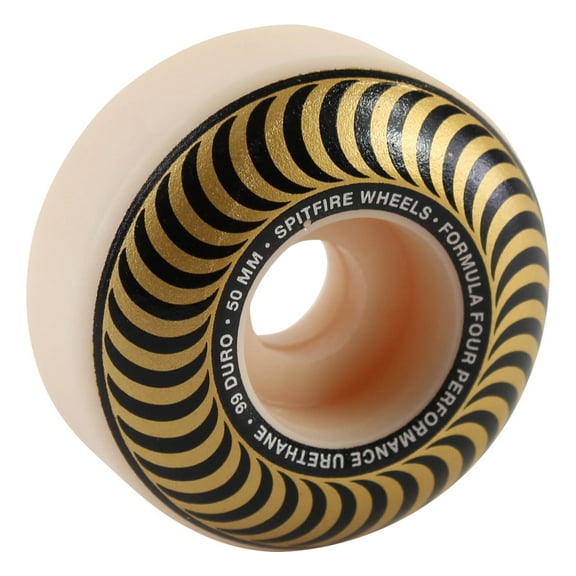 Spitfire F4 Classic Swirl Skateboard Wheels 99a 50mm White/Bronze