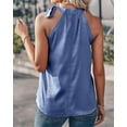 thumbnail image 6 of FreshPretty Women Sleeveless Tie Mock Neck Summer Tops Loose Casual Side Bow Satin Halter Tank Top Blouse Shirts, 6 of 6