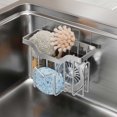 thumbnail image 2 of Stainless Steel Kitchen Sink Sponge Caddy - Adjustable Drainage Organizer for Brushes & Cleaning Tools, 2 of 6