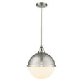 thumbnail image 2 of Innovations Lighting  Edison Hampden - 1 Light 13" Cord Hung Pendant Matte White/Brushed Satin Nickel, 2 of 5