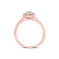 thumbnail image 4 of 14kt Rose Gold Womens Round Diamond Fashion Cluster Oval Ring 1/6 Cttw, 4 of 4
