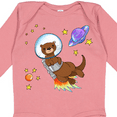 thumbnail image 4 of Inktastic Otter Space cute otter with rocket pack Boys or Girls Long Sleeve Baby Bodysuit, 4 of 5