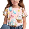 thumbnail image 2 of Amzcrzy Tenue de Pâques pour Garçons et Filles 3-14 Ans T-Shirts Unisexes à Col Rond Imprimé Mode Décontracté Été Manches Courtes Hauts pour Filles Garçons, 2 of 8