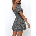 thumbnail image 3 of Sherrylily Women Floral Wide Leg Short Rompers Shirred Ruffle Sleeve Jumpsuit, 3 of 5