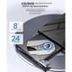 thumbnail image 2 of 5-In-1 External CD/DVD Drive USB 3.0 Type-C CD/DVD +/-RW Burner Writer Player with /TF Card Slots for Laptop PC, 2 of 5
