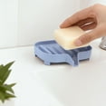 thumbnail image 2 of Soap Dishes 1pc Blue Bathroom Drainage Heightening Base Soap Box Storage Box Kitchen Sponge Storage Soap Rack(Blue), 2 of 3