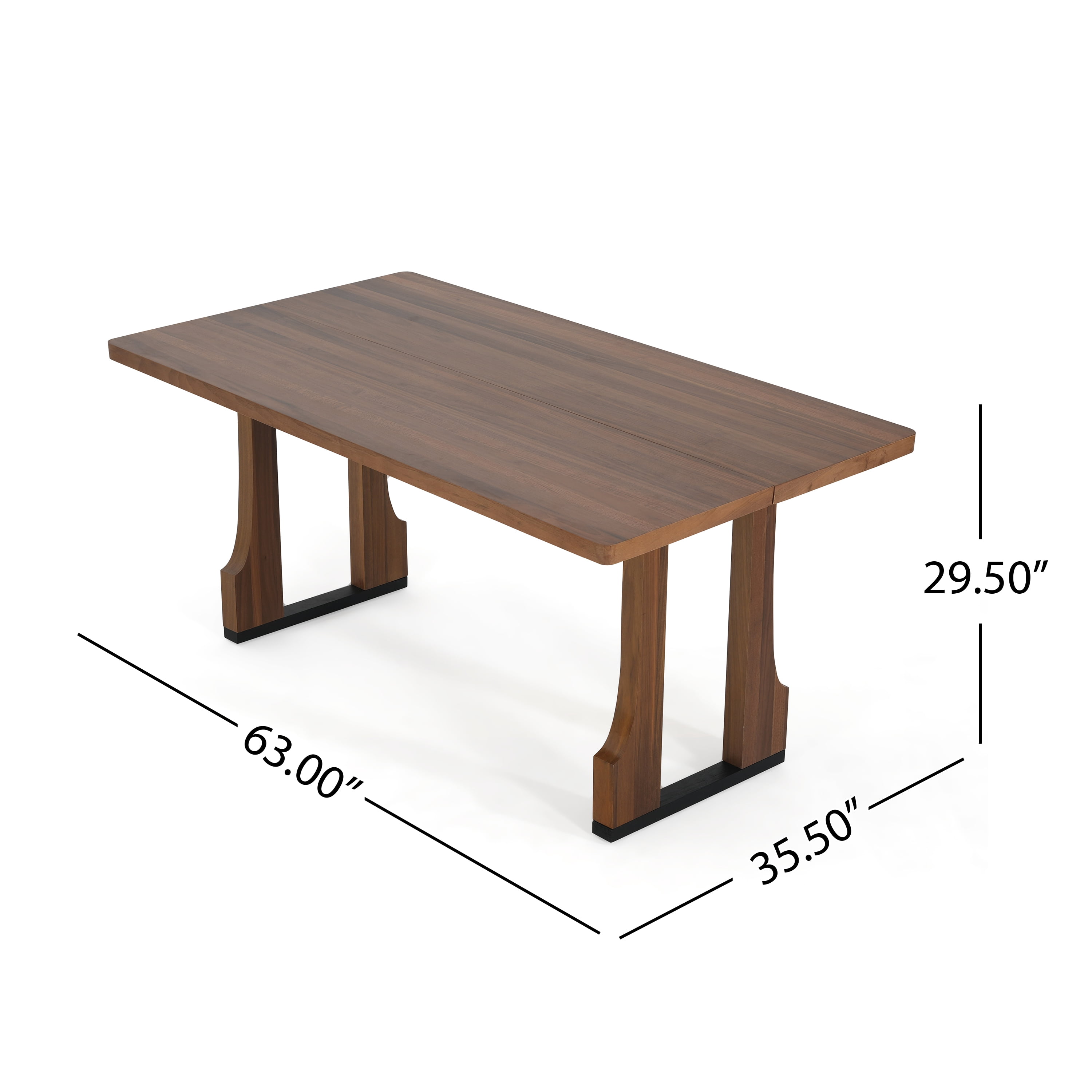 63" Rectangular Dining Table (Walnut)