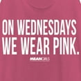 thumbnail image 2 of Women's Mean Girls On Wednesdays We Wear Pink Quote Racerback Tank Top Pink Heather X Small, 2 of 4