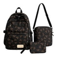 thumbnail image 3 of Bow Print Backpack Set, Lightweight School Book Bag With Crossbody Bag And Pouch, Casual Daypack For Students, 3 of 6