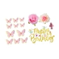 thumbnail image 3 of Decoración de flores artificiales de 15x Cake Toppers Decoración, Decoraciones de pasteles de mariposa de hadas para decoración de hornear, fiesta, 3 of 9