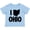 AE-Light Blue, variant on I Love Ohio with State Silhouette Boys or Girls Toddler T-Shirt