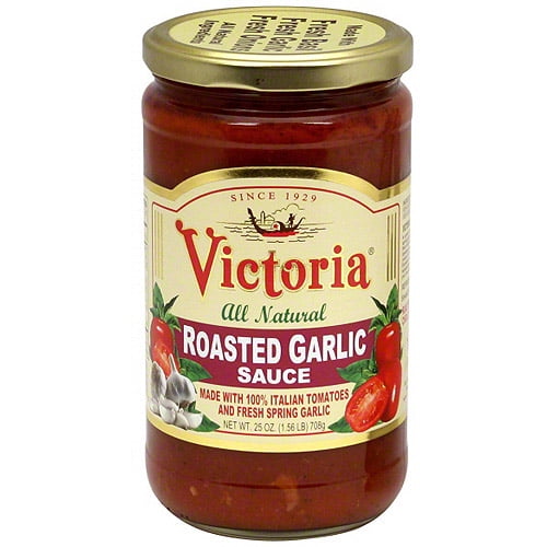 Victoria All Natural Roasted Garlic Sauce, 25 oz (Pack of 6) Walmart