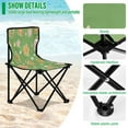 thumbnail image 4 of WOBOGO Adorable Star House Grenn Pattern Camping Chair Convenient Four Corner Backrest Folding Stool Can Hold Up to 220lbs, 4 of 8