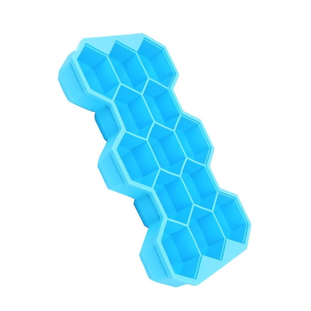 Bandeja de cubitos de hielo Ounissouiy Silicona 13 cavidades Azul