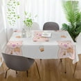 thumbnail image 6 of Sunflower Flowers Rectangle Tablecloth, Dust Proof Anti Wrinkle Wipeable Table Cloth Tabletop foration of Dinner Kitchen Wedding Holiday Party 54"x54" Decor Gift, 6 of 7