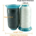 thumbnail image 5 of New brothread Set of 2 (Black+White) Huge Spool 5000M (5500Y) Bobbin Thread for Embroidery and Sewing Machines, 5 of 5