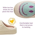 thumbnail image 3 of BERANMEY Cute Smile Face Slippers for Women Perfect Soft Plush Comfy Warm Slip-On Happy Face Slippers fo Women Indoor fluffy Smile House Slippers for Women and Men Non-slip Fuzzy Flat Slides, 3 of 9