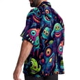 thumbnail image 3 of Alien Men's Casual Poplin Button Down Short Sleeve Hawaiian Beach Shirt, 3 of 6