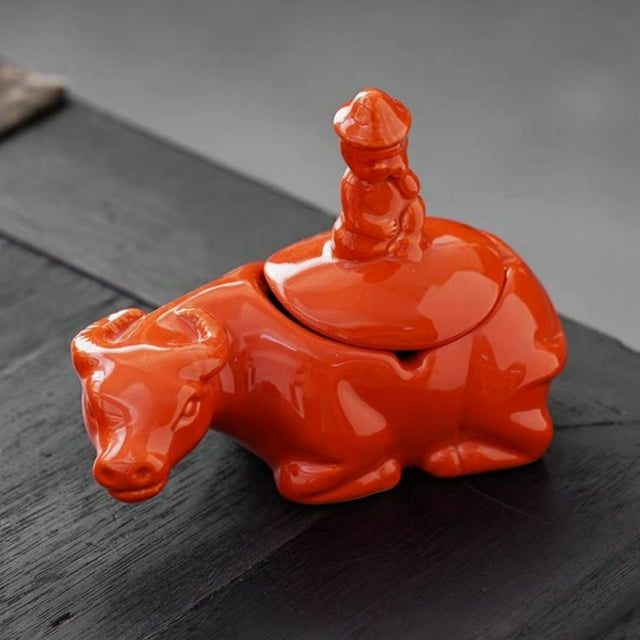 Ganfancp Cenicero de Cerámica Cangrejo Rojo Vino- Estilo Decoración de Escritorio Función de Almacenamiento y Decoración de Cenizas Diseño Adecuado para El Hogar Oficina Bar y Fiesta Rebajas Flash De