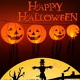 thumbnail image 2 of Linterna colgante de calabaza de papel para Halloween, diámetro 40 cm, decoración de fiesta con luces terroríficas, 2 of 9