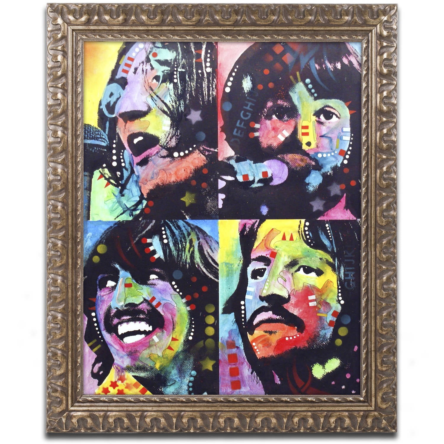 Trademark Fine Art "Beatles" Canvas Art by Dean Russo, Gold Ornate Frame