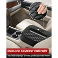 thumbnail image 6 of KBH Center Console Lid Cover Fit for 2007-2014 Silverado Tahoe Suburban Avalanche Sierra Yukon, Leather Arm Rest Cushion Pad for Truck, Floor Console Bucket Seat Cover, 6 of 8
